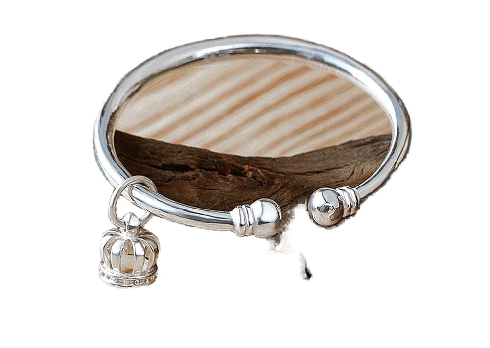 Pulsera de campana de palacio ajustable en plata maciza que no causa alergias 6