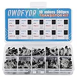 OWOFYDR 10 Values 300 Pieces 2N2222 2N2907 2N3904 2N3906 BC327 BC337 A1015 C1815 S8050 S8550 Power Supply General Transistor Classification kit