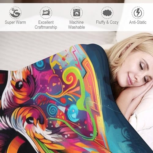 Manta de búho de franela suave para cama y sofá 150x200cm 4