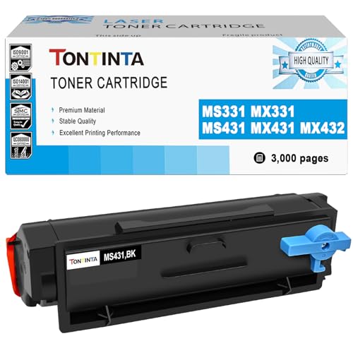 TONTINTA MS331 MX331 MS431 MX431 MX432 cartucho de toner recondicionado capacidade padrão 3000 páginas preto para MS331dn MX331adn MS431dn MS431dn MS431dn MS431dw MX431adn MX432adw MX432adw MX4adw