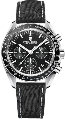 Pagani Design 1701 V3 Men's Chronograph Quartz Dial 40mm VK63 Movement Stainless Steel Mirror Sapphire Watch 100 Metre Water Resistant Sports Watch