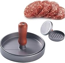 Forma Para Moldar Hambúrguer Antiaderente com Alça, Moldador Ajustável de Hambúrguer Caseiro para Churrasco e Cozinha