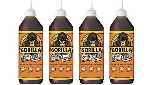 Gorilla Original Waterproof Polyurethane Glue, 36 ounce Bottle, Brown, (Pack