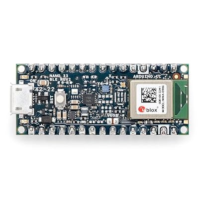 Arduino Nano 33 BLE Rev2 with Headers [ABX00072] - nRF52840 Microcontroller, Bluetooth Low Energy (BLE), MicroPython Support, 3.3V, Small Form Factor for IoT & Wireless Projects