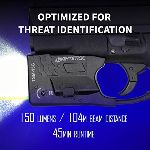 Nightstick Tsm-15G 150-Lumen Rechargeable Tactical Mounted Light W/Green Laser For Smith & Wesson M&P 9 & 40 Shield,Black #TOP1