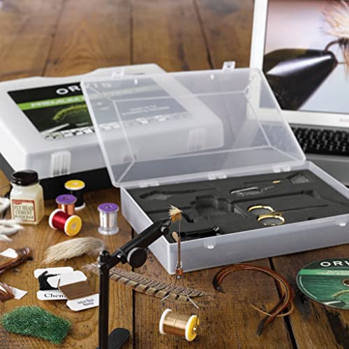 Orvis Premium Fly Tying Kit Fly Tying Vice, Tools, Flying Tying Materials for 160 Flies with DVD Tutorial