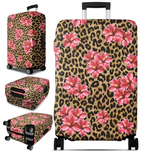 Cover For Suitcase Tsa Approved Protector - Brown Leopard Pi