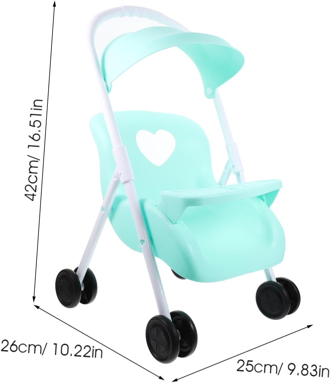 Simulation Doll Stroller for Lightweight Compact Stroller Accessory Promotes Hand-Eye Coordination and Sensory Play Realistic Small Doll Pram for for Dollhouse Decoration