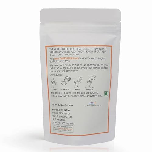 Teanourish Mountain Rose Darjeeling Green Tea | Whole Loose Leaf Tea | Vibrant Green Tea Blended With Rose Petals, Blue Cornflower & Cinnamon | 100% Natural Ingredients | Brew Hot Or Iced Tea (1.76Oz/50Gms) #TOP1