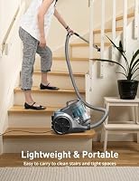 HawKam 1700W Canister Vacuum, 45Kpa Bagless HEPA for Pet Hair, Hard Floor — image 5