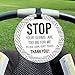 PLIGREAT 2 Pack Stop Don't Touch Baby Sign for Newborn Babys Girl Boy Please Stop Touching Baby Reminder Signage with Stroller Hanging Sign Tag, Black Line