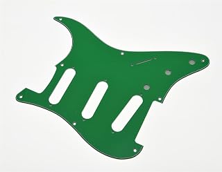 KAISH 8 Hole Vintage ST/Strat Style SSS Pickguard ST Guitar Pick Guard Scratch Plate for Stratocaster/Strat Green 3 Ply