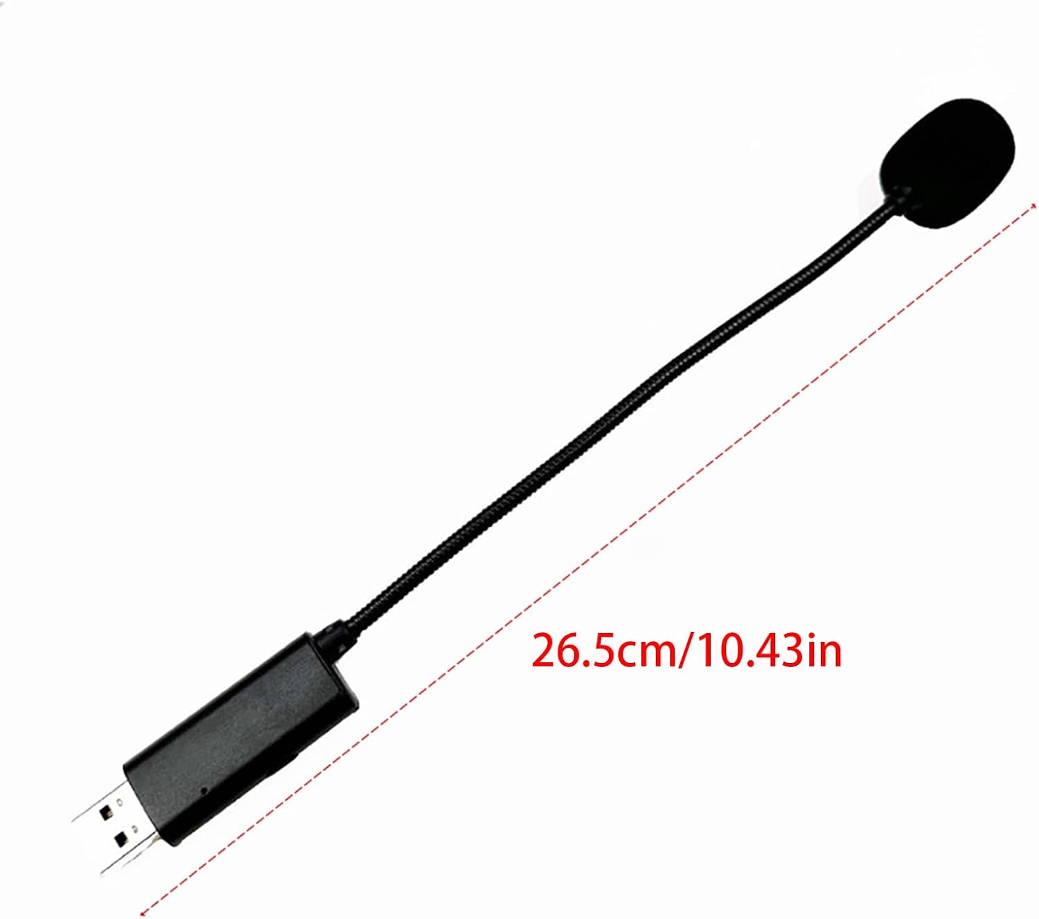 USB Microphone Omnidirectional Microphone 9'' Hose for Games Laptop PC Microphone with Switchs All