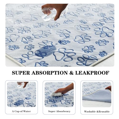 Image of Qeils Reusable Puppy Pads, 2 Pack Washable Pee Pads for Dogs, Non Slip Wee Wee pad, Absorbent and Leakproof Training Mats for Potty, Crate, Playpen, Bed, Sofa, 28 inchx 42 inch
