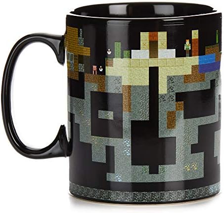 Minecraft Coffee, XL Heat Change Mug 550 ml, Stoneware