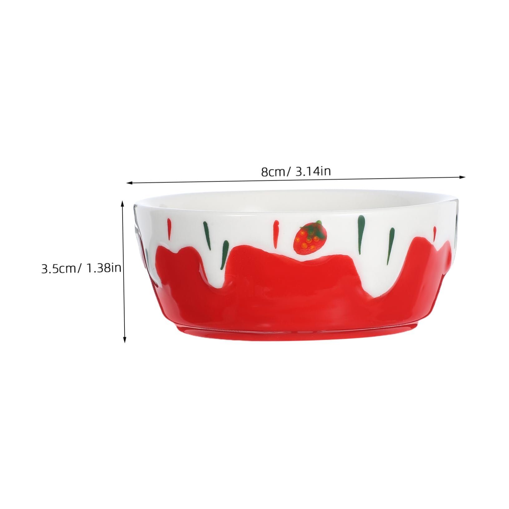 Totority Pet Food Plate Ceramic Hamster Bowl Chinchilla Rabbit Feeder Sturdy Non-Spill