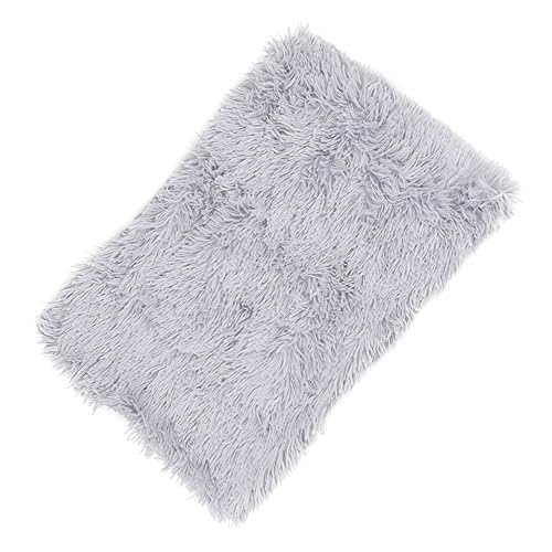 POPETPOP 1Pc Warm Plush Pet Blanket for Dogs and Cats Mat for Pets Cozy S Light Grey for Autumn and Winter Comfort
