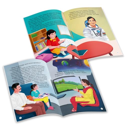 Image of Story Books for Kids - Indian Space Mission (Set of 5 Books) (Illustrated) - Gaganyaan, Aryabhata, Chandrayaan, Mangalyaan, Bhaskara - Space Knowledge ... Knowledge Encyclopedia For Children