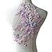 Blossom 3D Flower Applique, Beaded Sequins Flower LACE Patch Bridal Wedding Dress Embossed Beading Embroidery lace Appliques Motif Sewing Craft