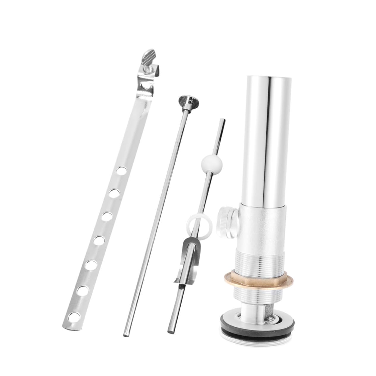 SHINEOFI Scarico Monte Per Lavabo Scarico Di Troppo Pieno Tappo Per Lavabo Nucleo in Rame Con Asta Di Sollevamento Adatto Per Lavabi Con Troppopieno