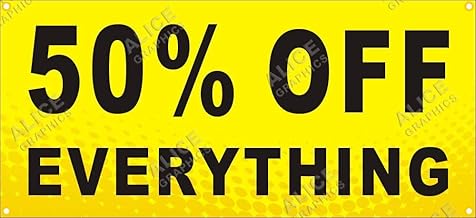 22" X 48" Retail Store Sale Promotion Advertising Vinyl Banner Sign (Design #3), Existing Text Change Available (Optional)