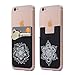 (Two) Mandala cell phone stick on wallet card holder phone pocket for iPhone, Android and all smartphones.