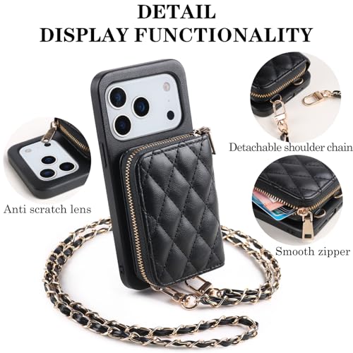 Furiet Argyle Organ Wallet Cover for iPhone 17 Pro Max 6.9 inch Women Black by Furiet - Used condition - Image 4