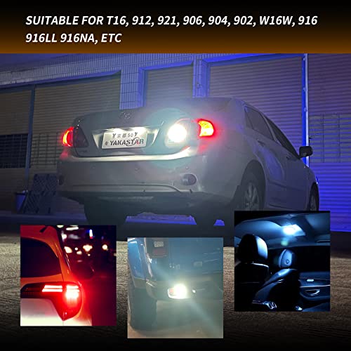 Yakastar 912 921 Led Bulb For Reverse Lights Drl Daytime Running Lights, T16 4014 35-Smd 12V 6000K Light For Car Truck Cargo Reverse Lights Bulbs/Drl Day Running Lights Bulbs,Pack Of 2(Xenon White) #TOP6