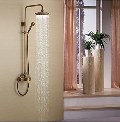 Robinet de douche laiton antique haut de gamme avec sa colonne rétro