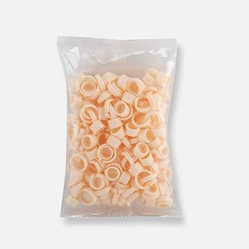 Disposable Permanent Makeup Pigment Rings Cups Nail Art Soft Silicone Tattoo Ink Rings Eyebrow Lip Tattoo Pigments Holder Rings Container/Cup M-Without separation-100pcs