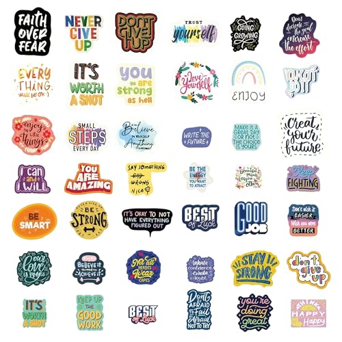 100Pcs Motivational Positive Quote Stickers Vinyl Waterproof Stickers for Vision Board Water Bottle Laptops