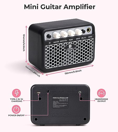 Image of Vangoa 30 Inch Electric Guitar for Beginner Kit with Amp, Bag, Strap, Extra Strings, Capo, Tuner, Picks, Cable (Pink)