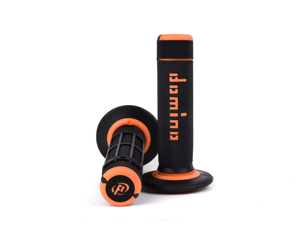 Manopolen Schwarz/Orange – Ø22 mm, Länge 118 mm, Bicomponent, geschlossen