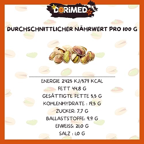 Pistazien geröstet und gesalzen 1 kg | Pistazienkerne mit Schale, ganze Pistaziennüsse | im wiederverschließbarem Frischebeutel