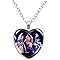 KPops Demon Hunters Necklace Huntrix Rumi Saja Boys Derpy Tiger K-pop Demon Hunters Merch Heart Pendant Necklace Accessories for Fans, Women, Girls