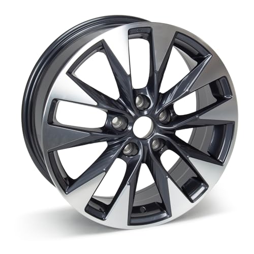 New Rim 17x6.5" 17 Inch Silver Aluminum Alloy Wheel Rims Compatible with Nissan Sentra 2016-2019, 62730, OE Stock Specs, Fits Front or Rear Wheel, Set 1