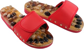 LRXIYODE Zapatillas De Masaje Acupresión Antideslizantes Para Salud De Pies Zapatillas De Reflexología De Acupuntores Color Rojo Talla