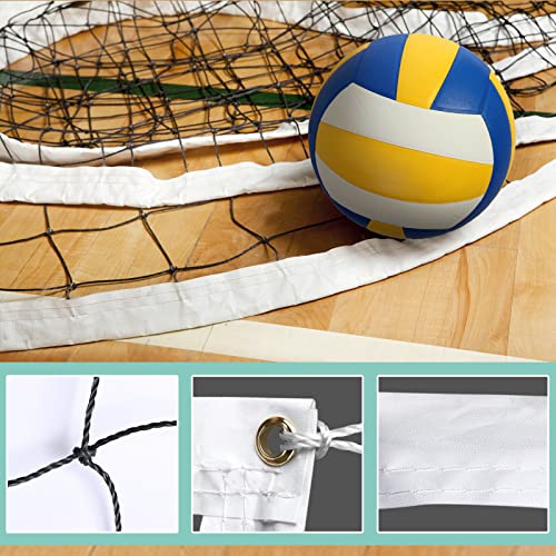 image for COENGWO Heavy Duty Outdoor Volleyball Net for Backyard with Steel Cabl