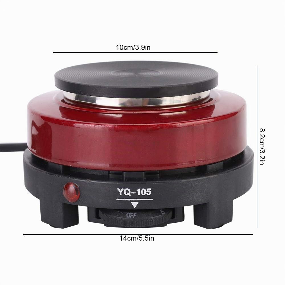 Cuisinière électrique plaque chauffante Mini chauffage domestique portable 500W (prise rouge 220-240V EU)
