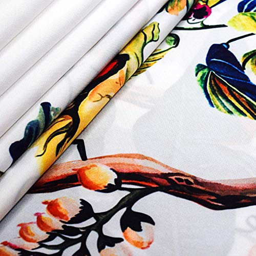 DESIHOM Tropical Floral Shower Curtain Green Plant Shower Curtain Summer Flower Bathroom Shower Curtains Polyester 72x72 Inch