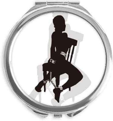 Bound Sm Hot Beautiful Woman Hand Compact Mirror Round Portable Pocket Glass