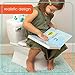 Ingenuity My Size Potty with Transition Ring & Storage,White-Realistic Potty Training Toilet-Features Interactive Toilet Handle, Removable Potty Topper and Pot, Wipe Compartment, and Splash Guard