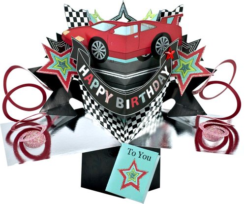 THE ORIGINAL POP UPS - 006 - CAR - BIRTHDAY CARD
