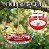 FEED GARDEN 16oz Hummingbird Feeder for Outdoors - Leak-Proof Disc Design with Built-in Ant Moat, 5 Feeding Ports, Wide Mouth Easy Clean & Refill, Red Hanging Feeder for Garden #1