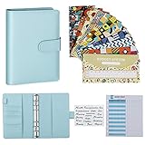 CARPETA METÁLICA: La carpeta de metal de 6 anillos no es fácil de oxidar y es duradera. Es fácil de manejar, puede abrir y cerrar el clip para instalar o ajustar la bolsa transparente y la mesa de presupuesto presionando ambos extremos al mismo tiempo.