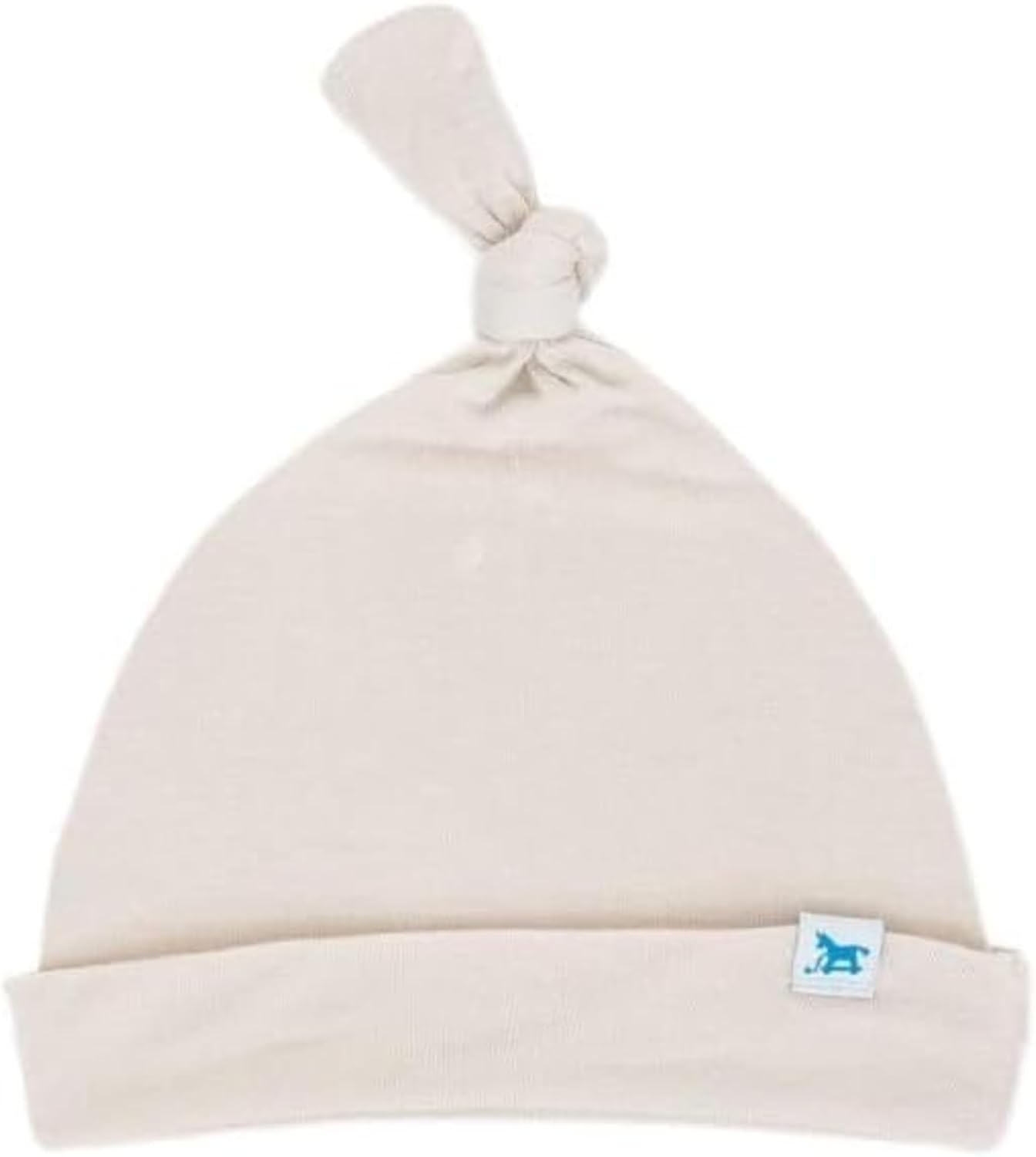 Little Unicorn Stretch Knit Baby Hat – Super Soft Adjustable Beanie for Newborns 0-4 Months – Gentle Crib Hat with Top Knot