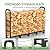GARDENWORK 8FT Firewood Rack Outdoor with Cover,Heavy Duty Fire wood Log Holder,Wood Storage Racks with 600D Oxford Cover for Indoor and Outdoor with Firewood Bag