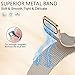 surundo Compatible with Fitbit Charge 6/Charge 5 Bands for Wmen Men, Metal Mesh Milanese Loop Adjustable Strap Replacement for Fitbit Charge 6/Charge 5 Advanced Fitness & Health Trackers