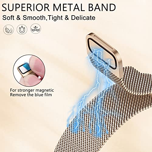 surundo Compatible with Fitbit Charge 6/Charge 5 Bands for Wmen Men, Metal Mesh Milanese Loop Adjustable Strap Replacement for Fitbit Charge 6/Charge 5 Advanced Fitness & Health Trackers by surundo - Image 2