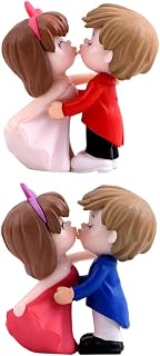 Abaodam 2 Pares Casal Beijando Enfeites Casais Ornamento Miniaturas Estatuetas Presente Do Dia Namorados Casal Estatueta Bonecas Em Miniatura Ornamento De Mesa Amantes Sobremesa